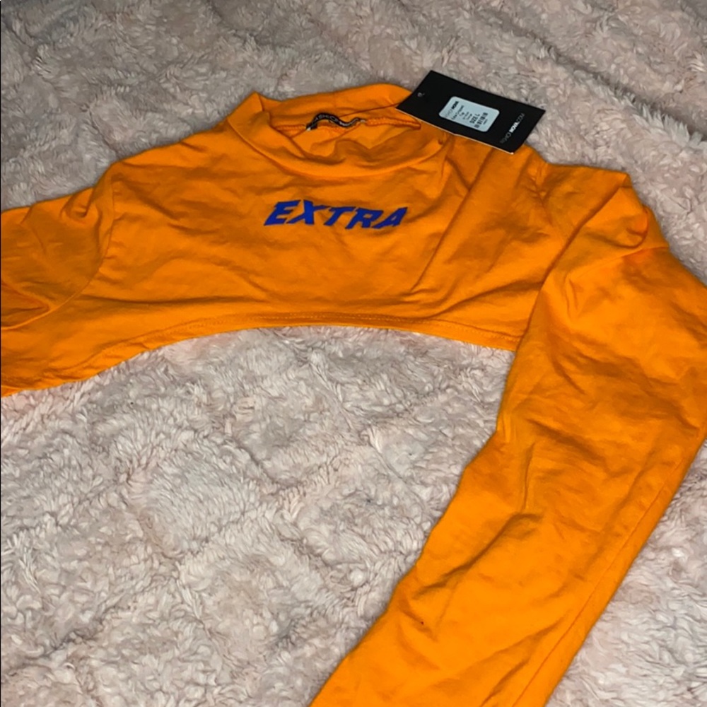 Orange crop top